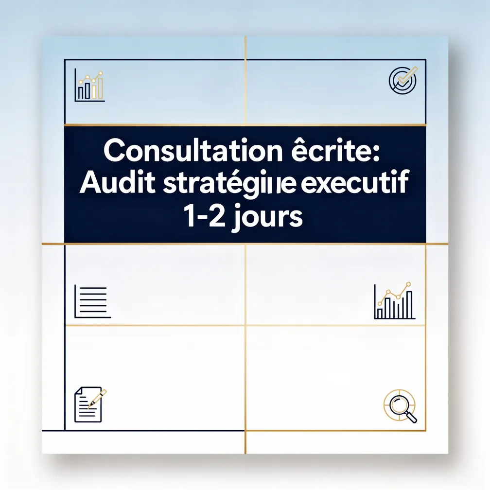 Consultation écrite: Audit stratégique exécutif 1-2 jours
